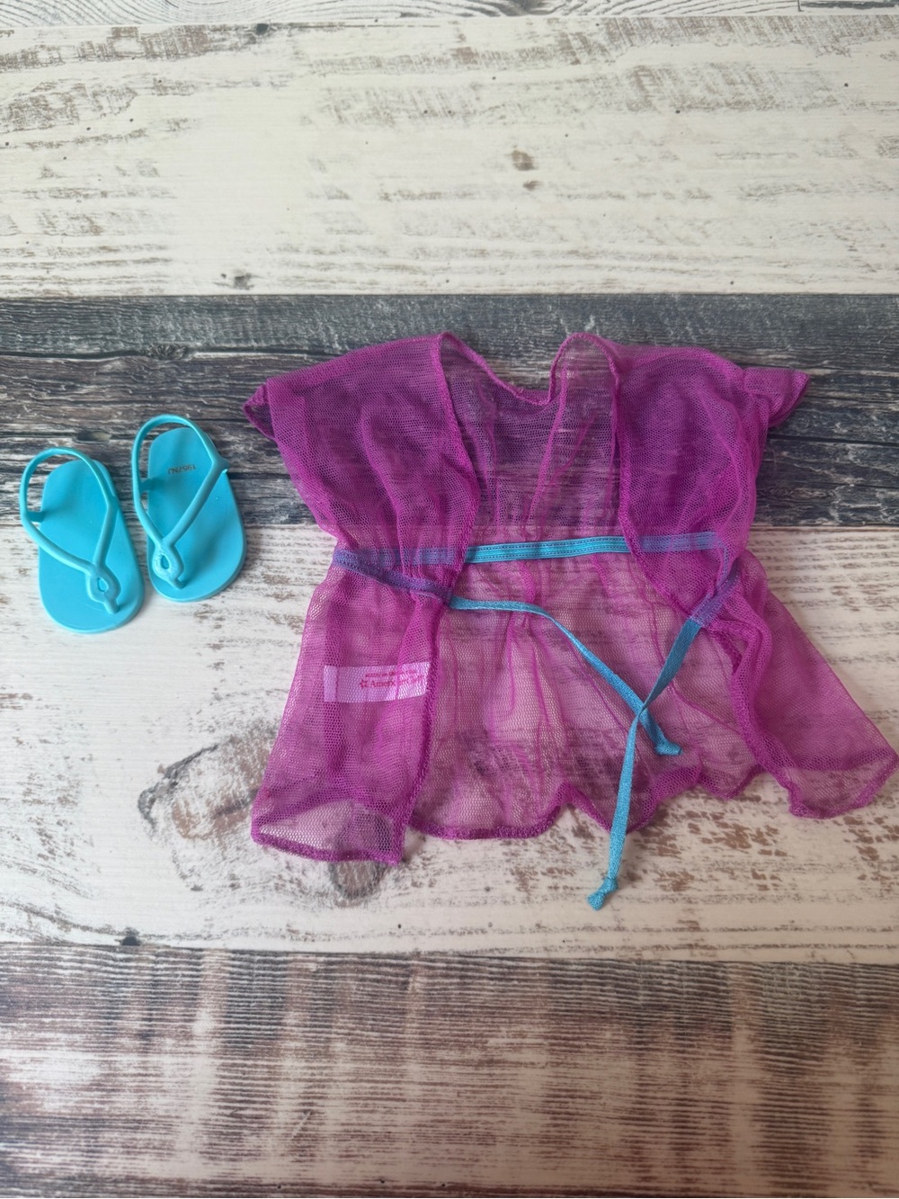 American Girl Doll Truly Me SUMMER FUN SWIMSUIT SET  18” Doll Shoes & Top Only